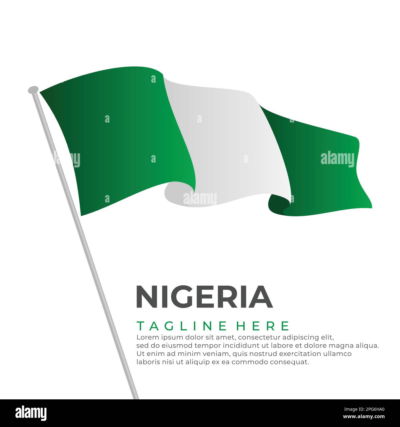 Modello vettore Nigeria bandiera design moderno. Illustrazione vettoriale Illustrazione Vettoriale