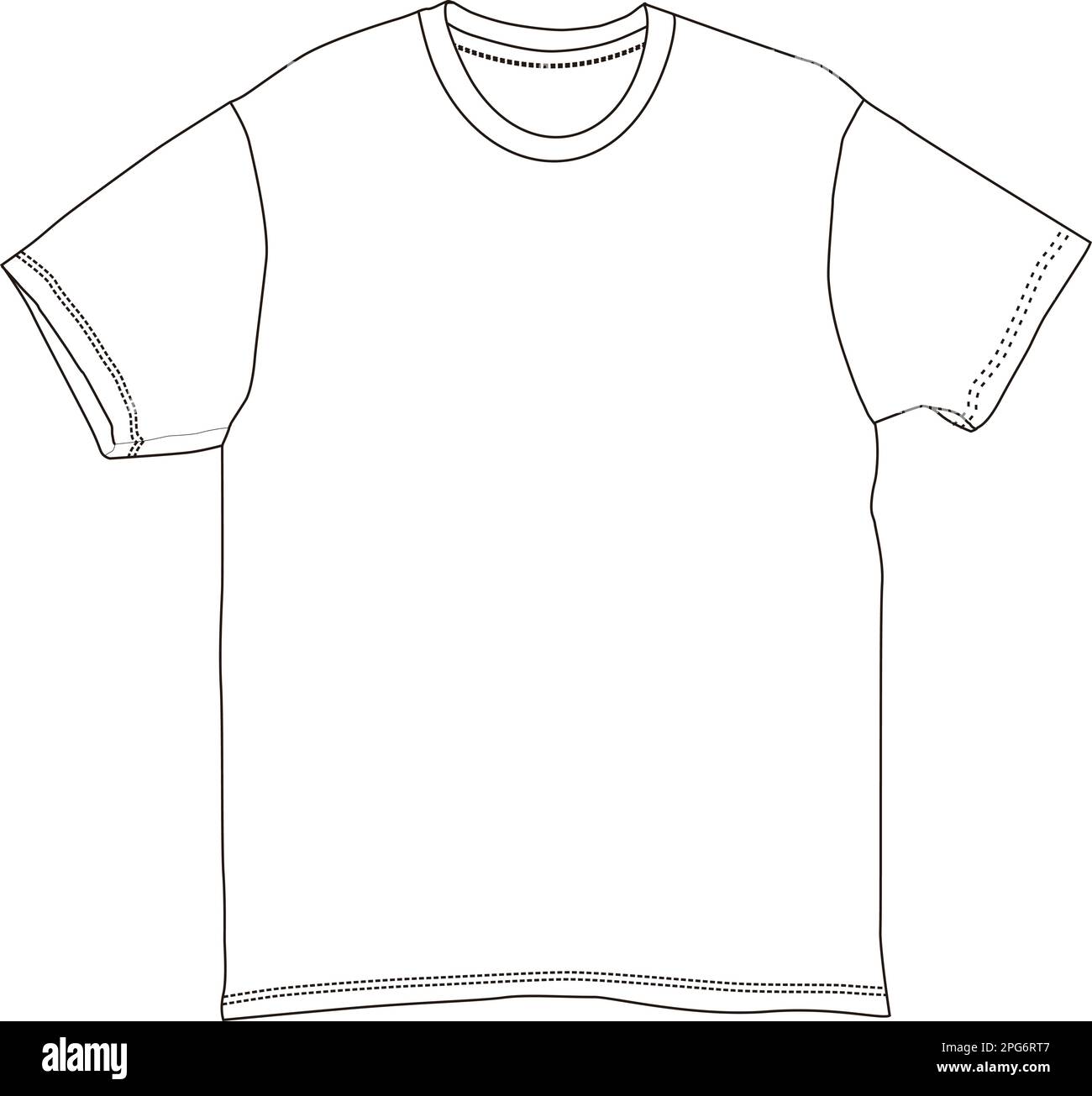 Mockup tshirt bianca. T shirt Vector sport frontale Illustrazione Vettoriale