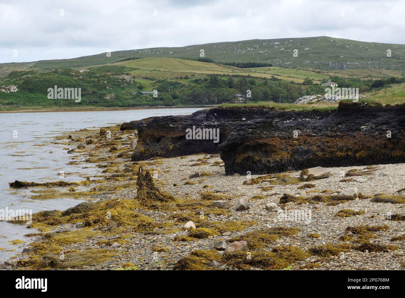 Zona di peatland vicino a Letternoosh, Contea di Galway, Irlanda Foto Stock