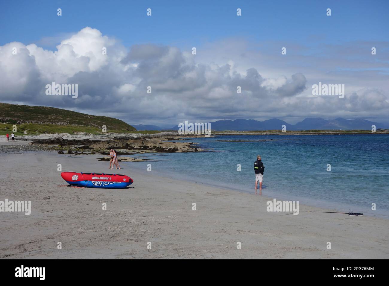Bunowen Bay a Aillebrack, contea di Galway, Irlanda Foto Stock