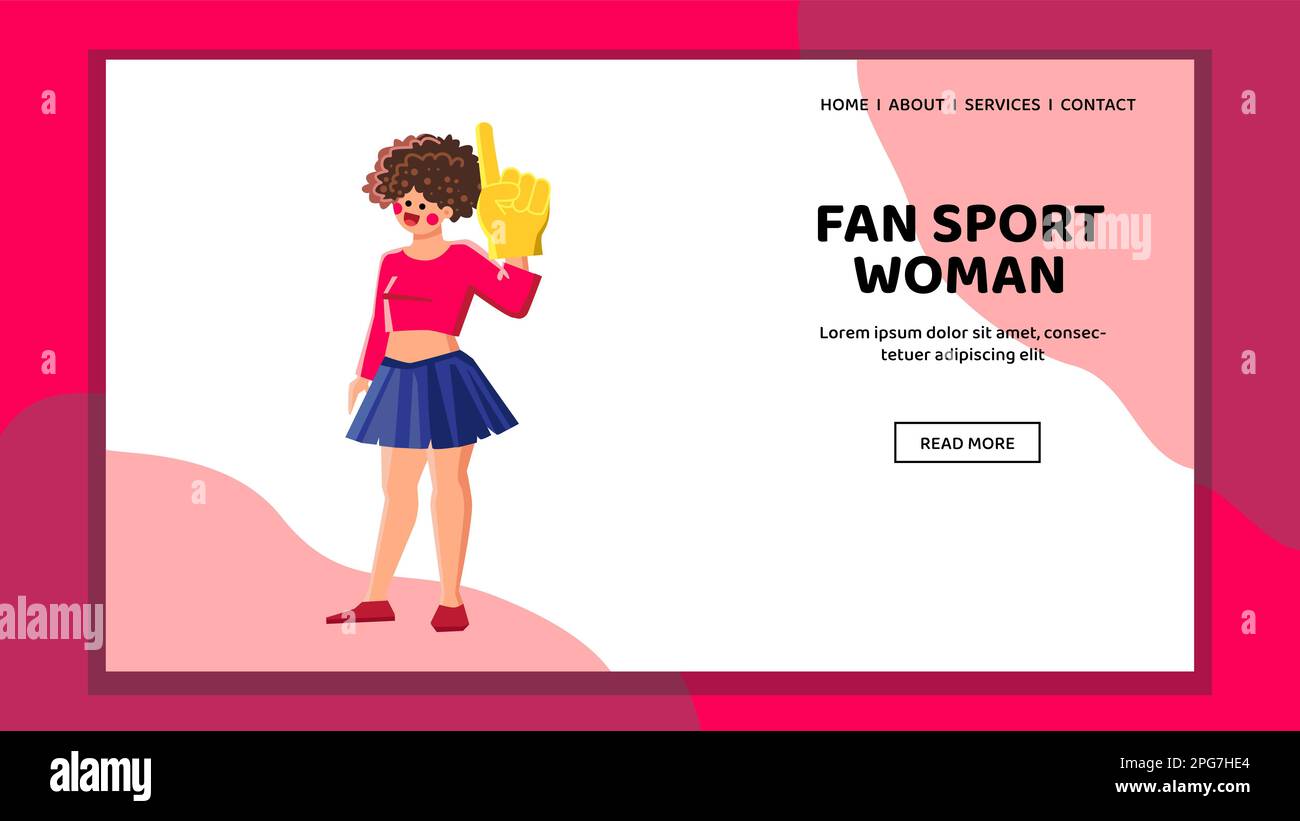 fan sport donna vettore Illustrazione Vettoriale