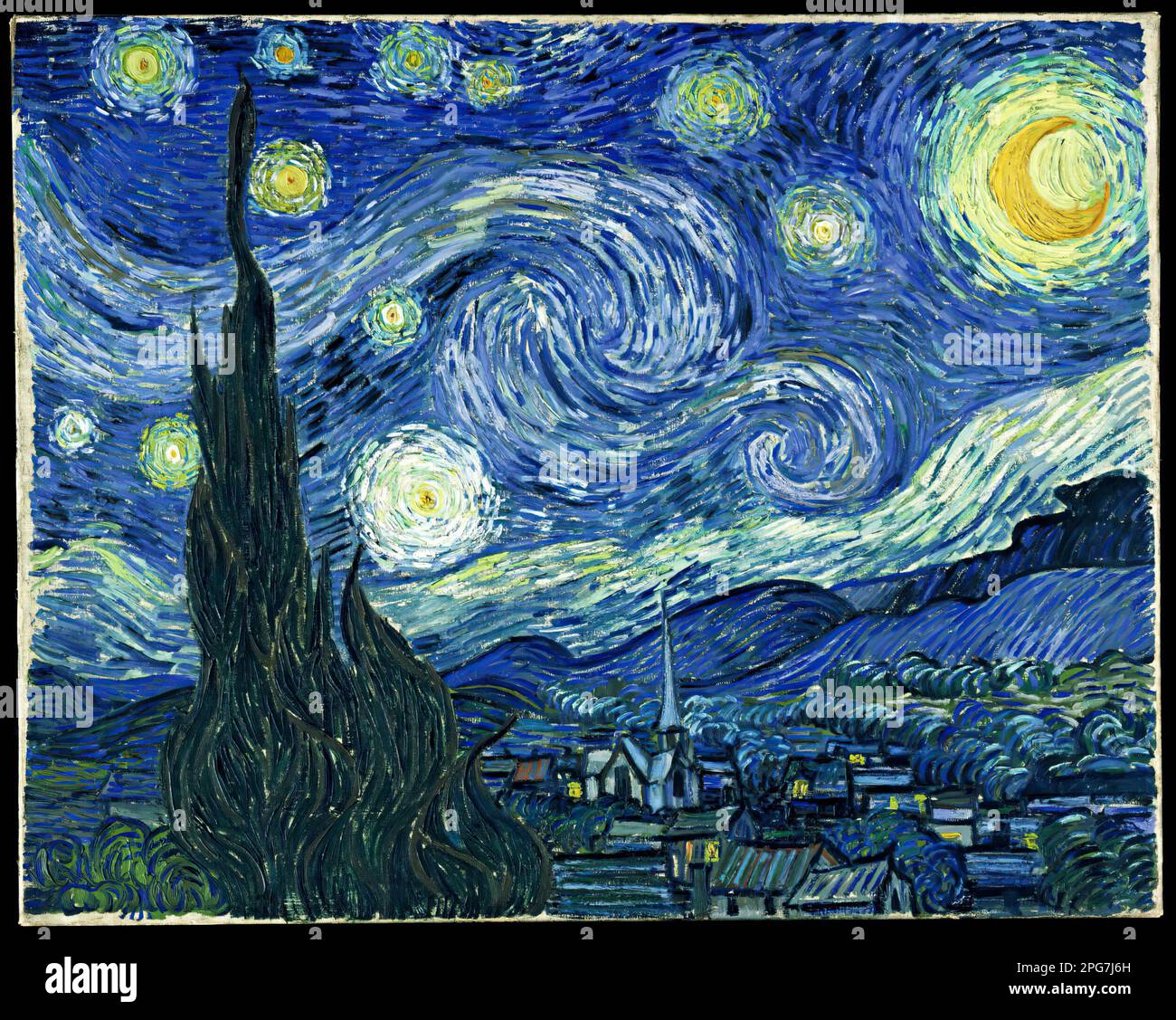 La notte stellata. Vincent van Gogh. 1889. Foto Stock