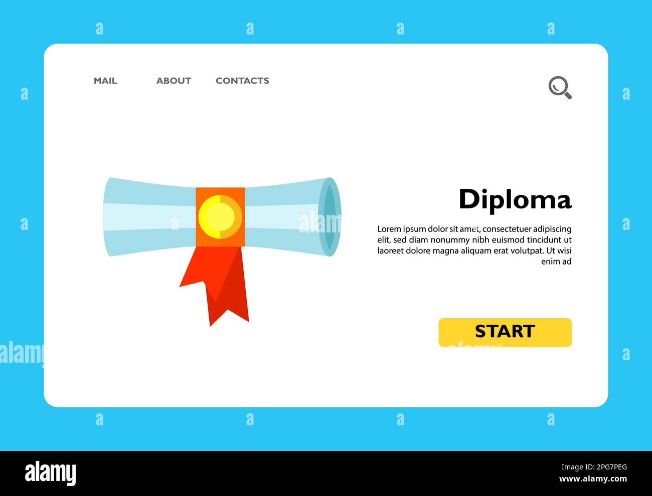 Icona piatto diploma Illustrazione Vettoriale