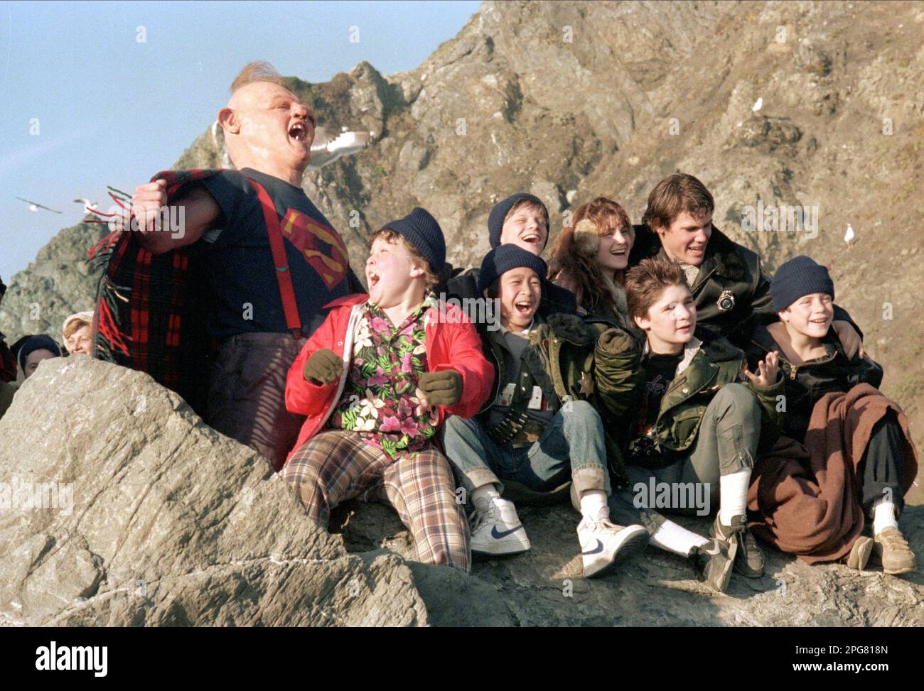 Il Goonies Jeff Cohen & John Matuszak Foto Stock