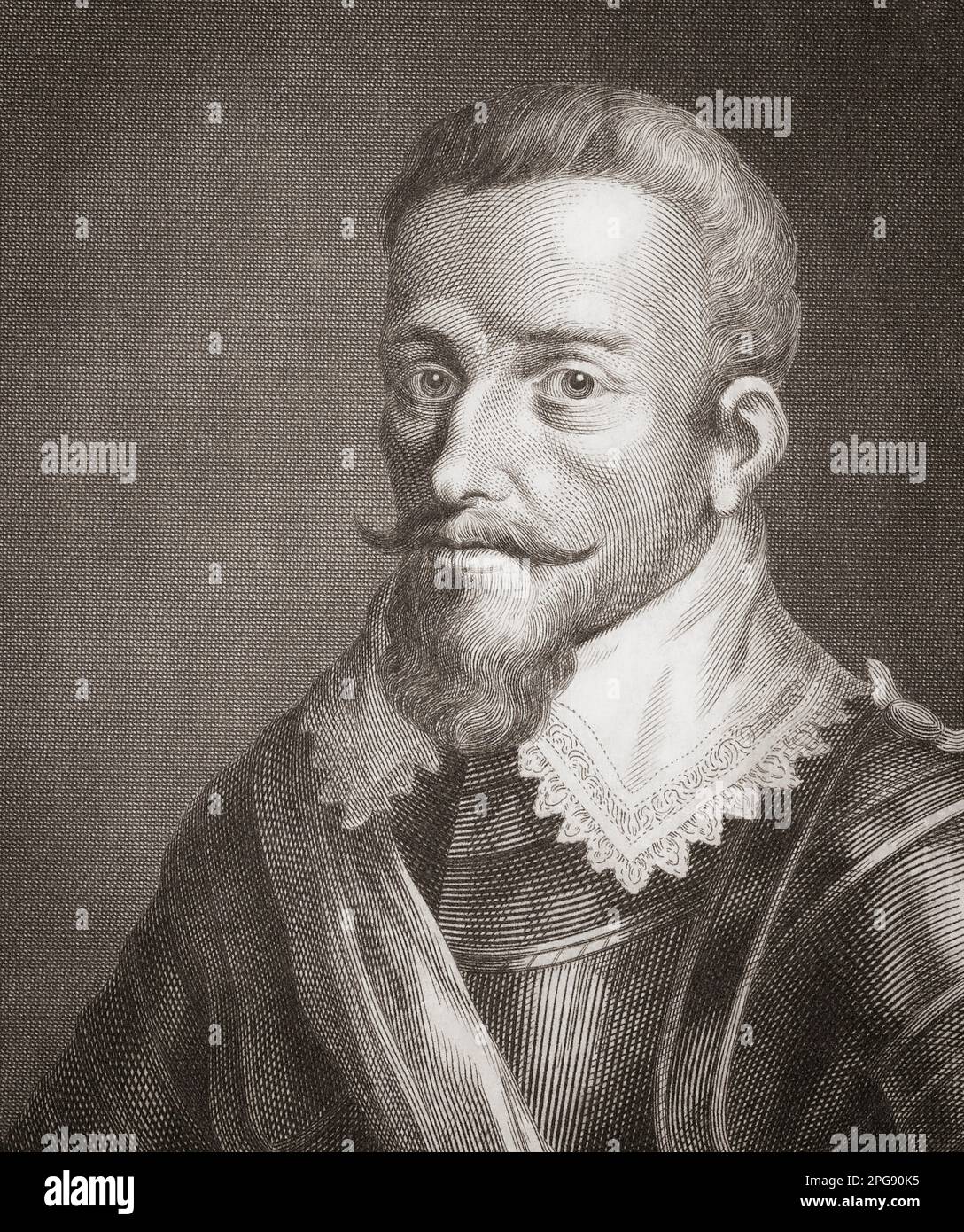 Jacob van Heemskerck, 1567 - 1607. Ammiraglio olandese ed esploratore artico. Dopo un'incisione di Jan Reckleben da una stampa di Jacob Houbraken. Foto Stock