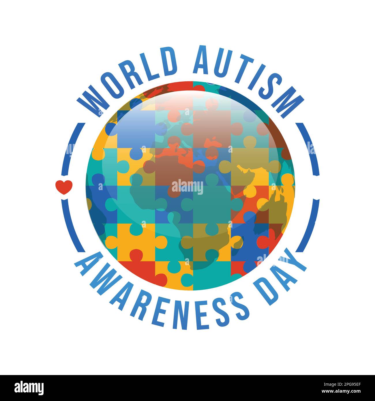 Giornata mondiale di consapevolezza dell'autismo. Immagine vettoriale del concetto di giornata dell'autismo mondiale Illustrazione Vettoriale