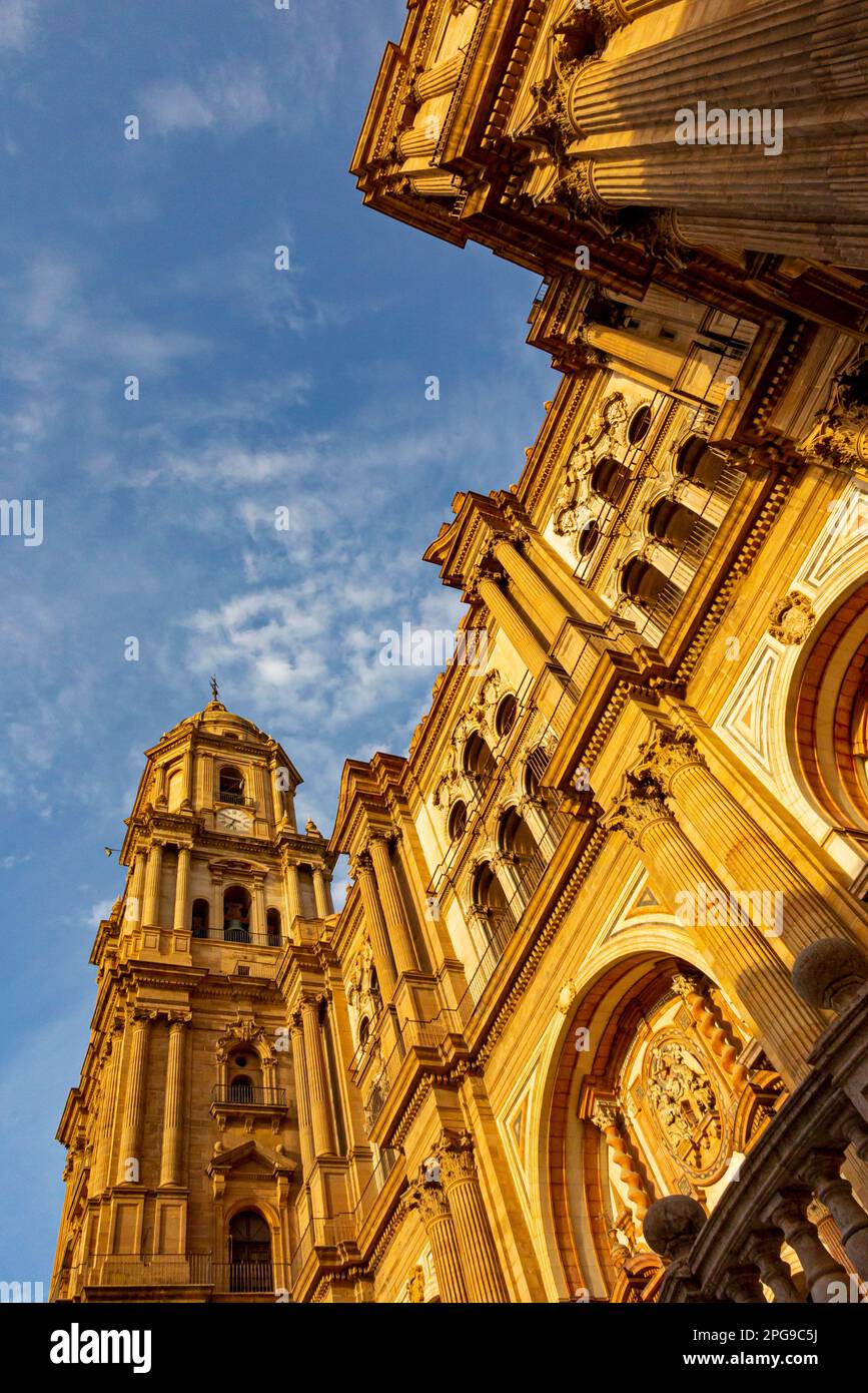 Cattedrale di Málaga una chiesa cattolica romana nella città di Málaga in Andalusia nel sud della Spagna costruita in stile rinascimentale tra il 1528 e il 1782. Foto Stock