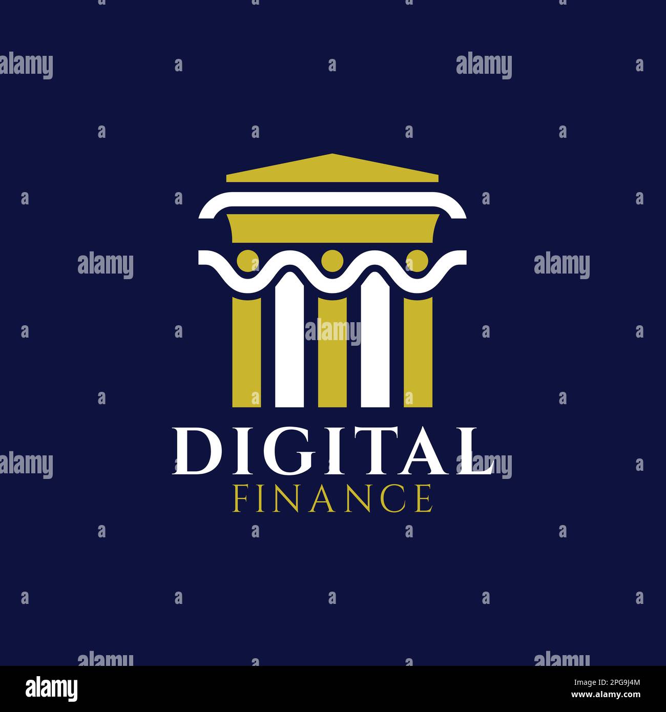 Logo di Digital Finance Analytics Growth Chart Corporation Illustrazione Vettoriale
