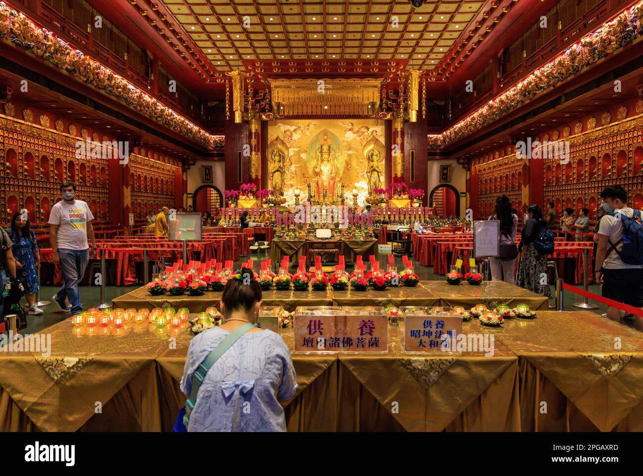 Dente del Buddha reliquia tempio, Singapore Foto Stock
