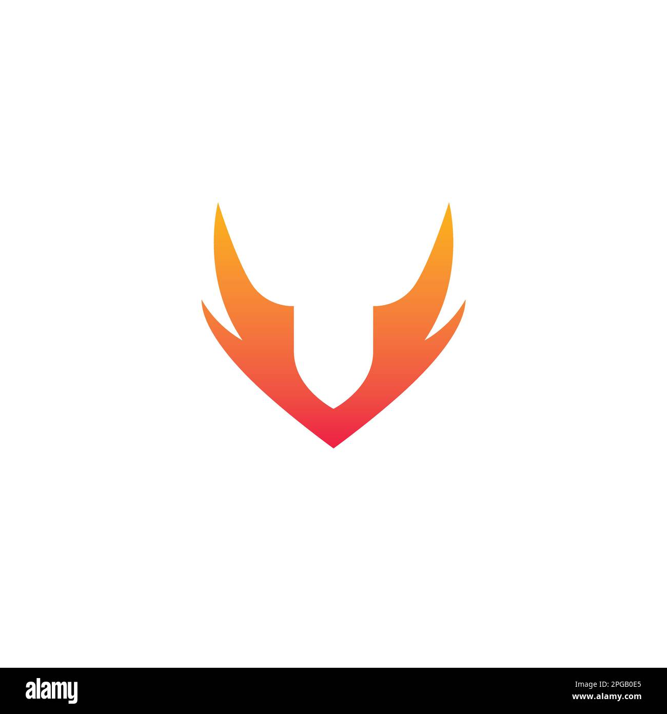 Logo V Wing. Lettera V Logo iniziale Illustrazione Vettoriale