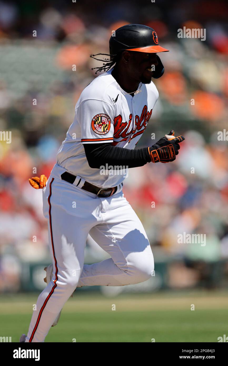 Sarasota FL USA; durante una partita di allenamento primaverile della MLB all'ed Smith Stadium. Gli Orioles battono i Red Sox 6-2. (Kim Hukari/immagine dello sport) Foto Stock