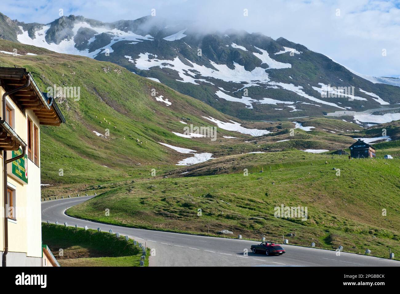 Grossglockner High Alpine Road, Europa, Porsche 911, Classic Car, Heiligenblut, Carinzia Austria Foto Stock