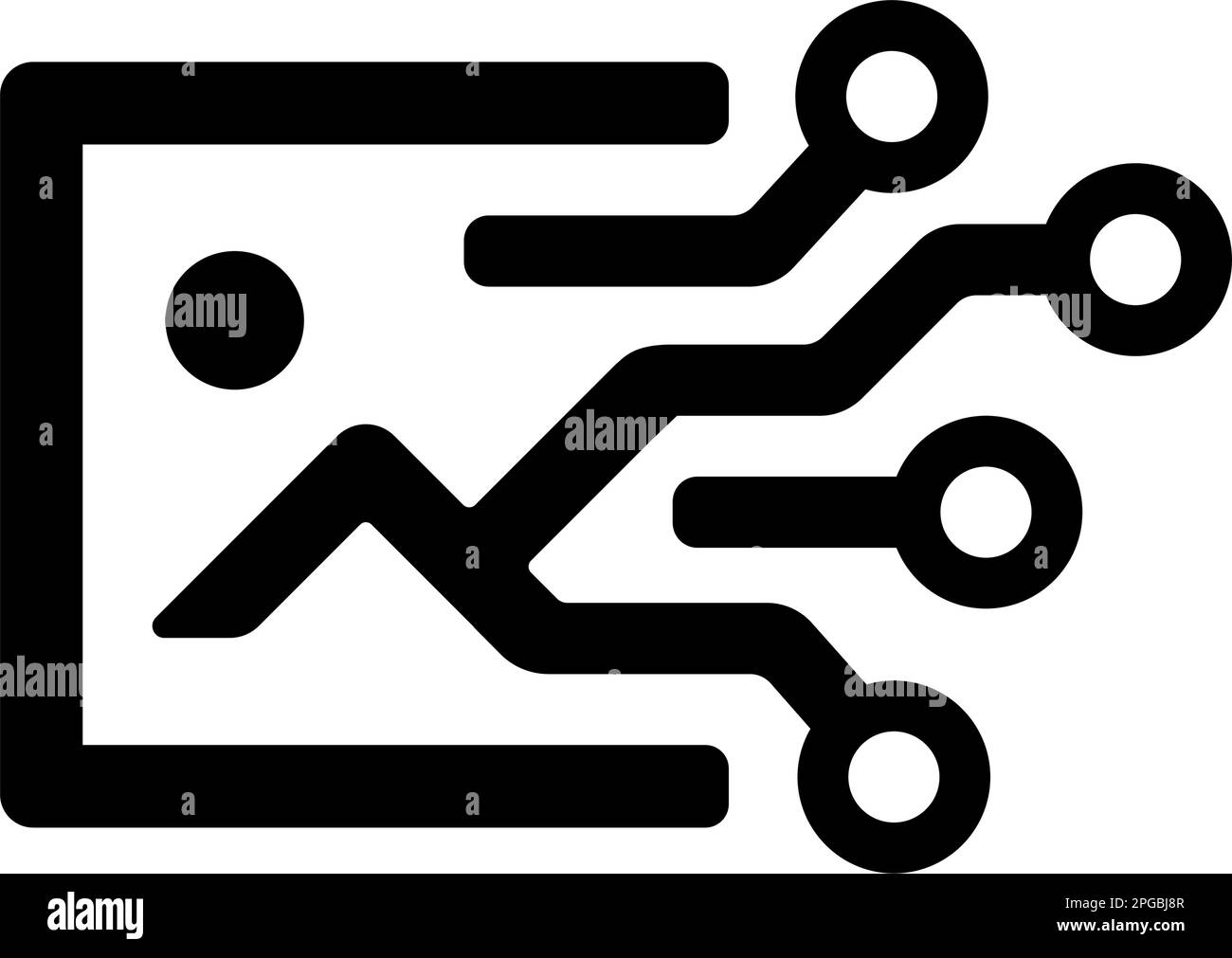 Illustrazione dell'icona del vettore dei servizi di generazione di immagini ai Illustrazione Vettoriale