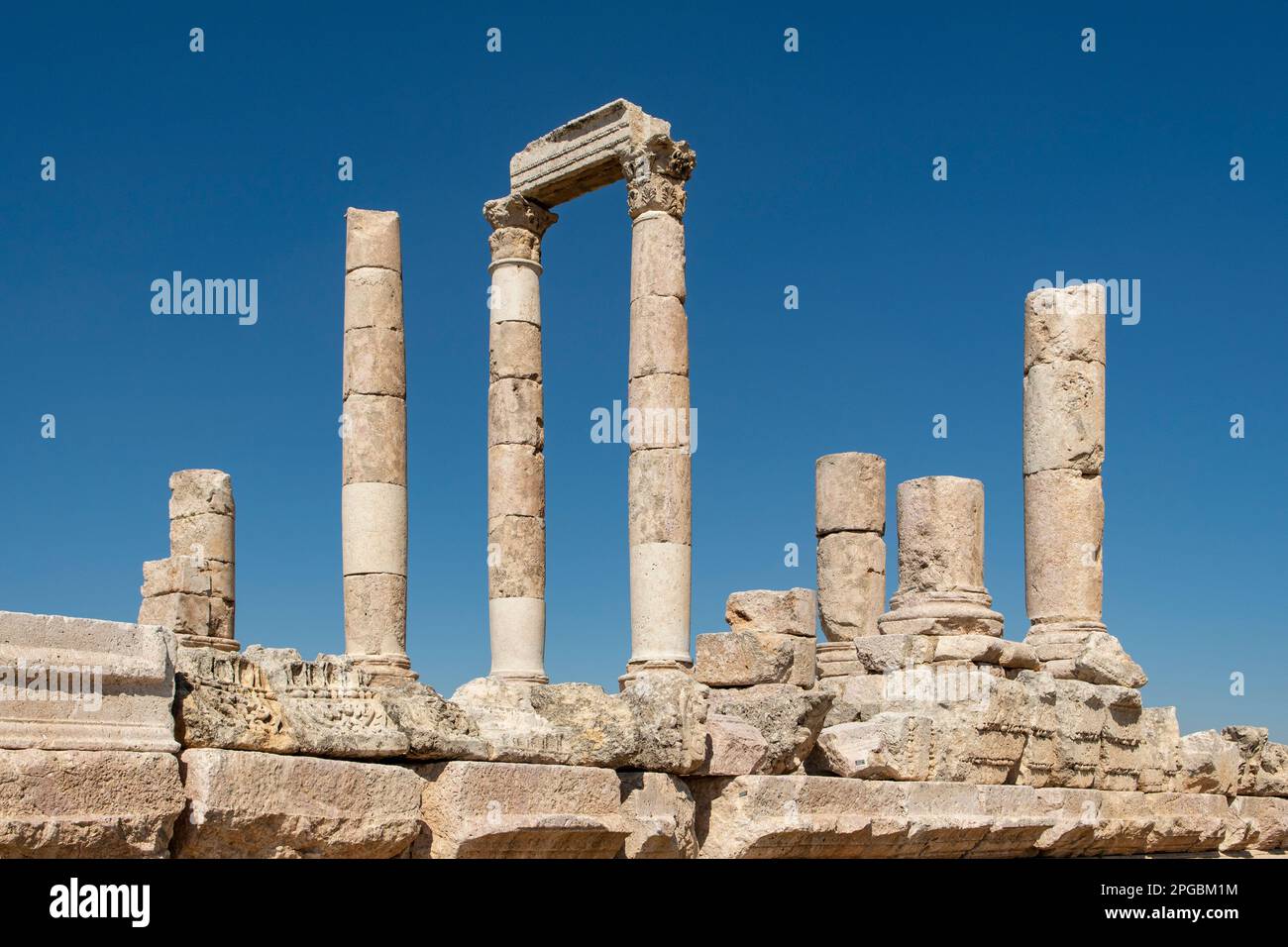 Tempio di Ercole alla Cittadella, Amman, Giordania Foto Stock