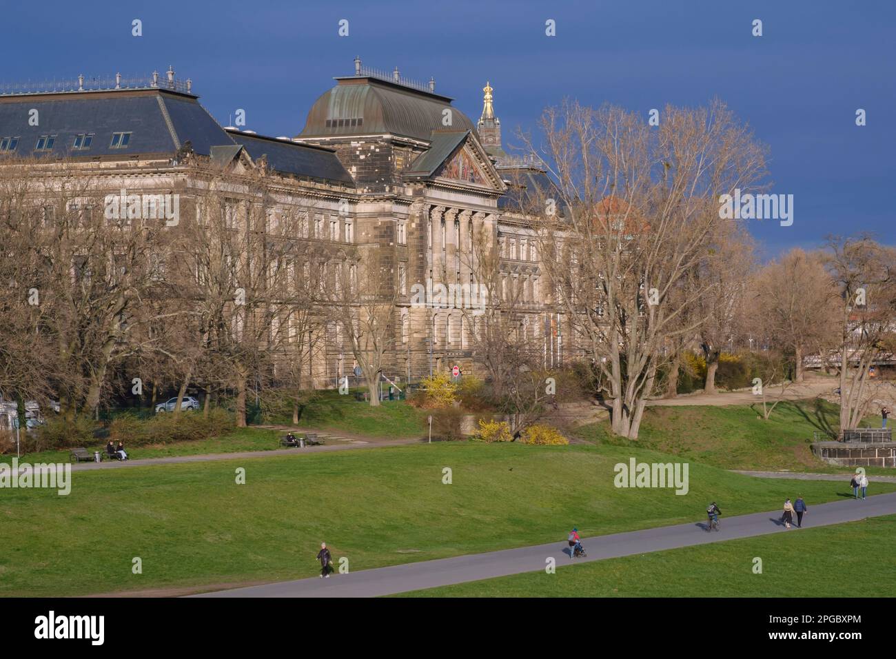Dresda, Sassonia, Ministero delle Finanze dello Stato. Foto Stock