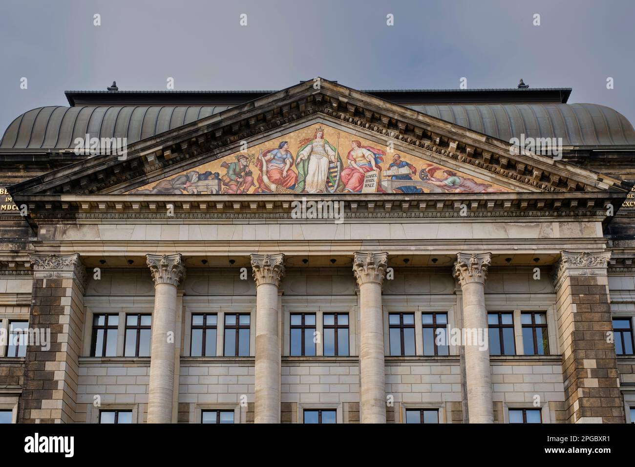 Dresda, Ministero delle Finanze della Sassonia. Foto Stock