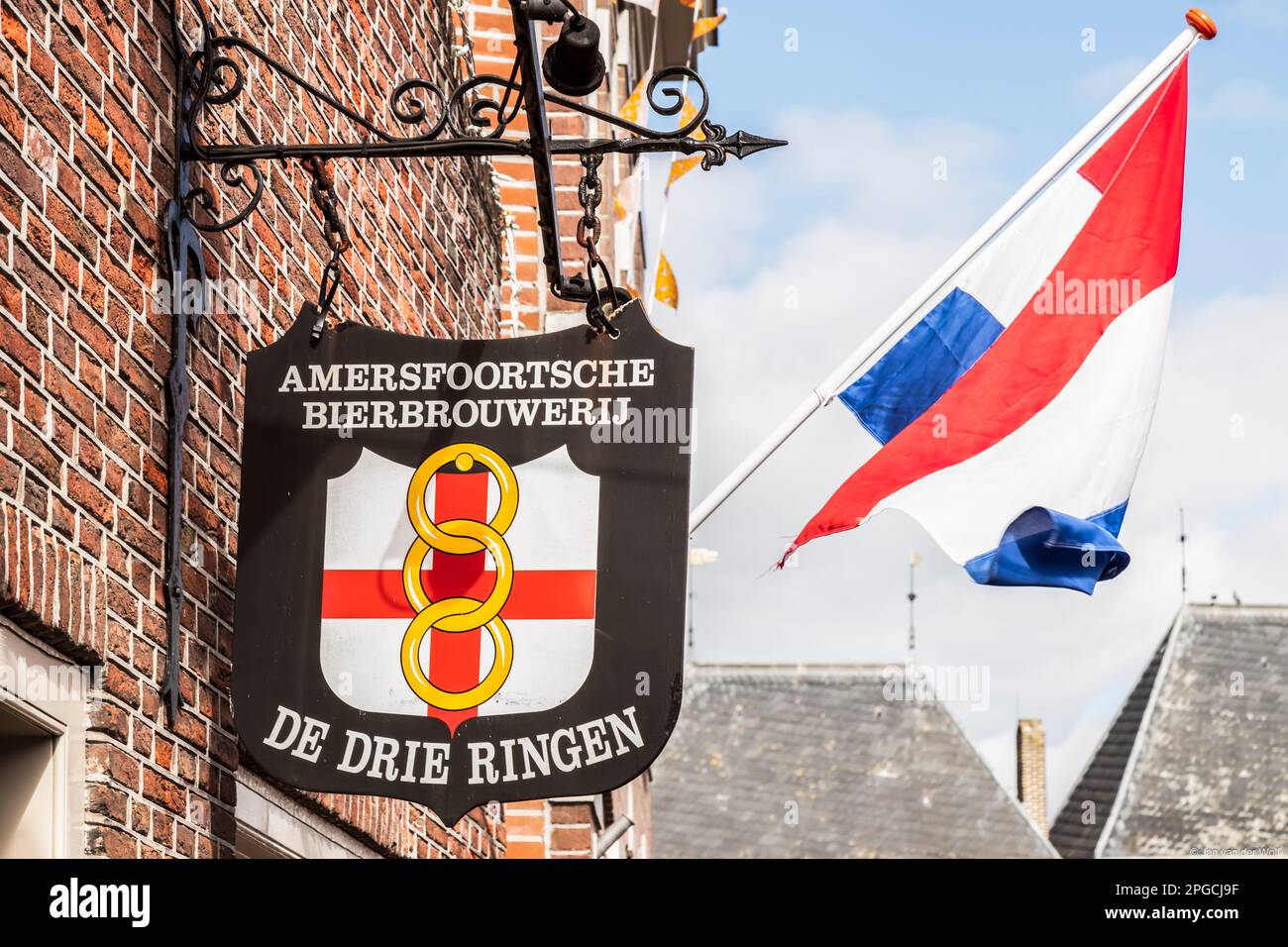 Birreria Amersfoort i tre anelli nel centro della città. Foto Stock