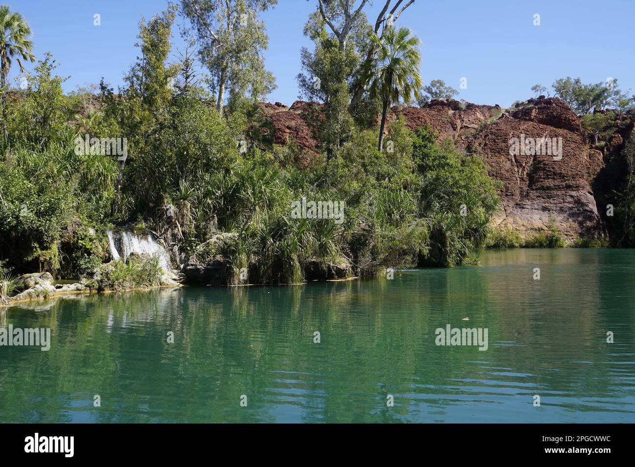 Belle acque color smeraldo di Lawn Hill nel Queensland remoto Foto Stock