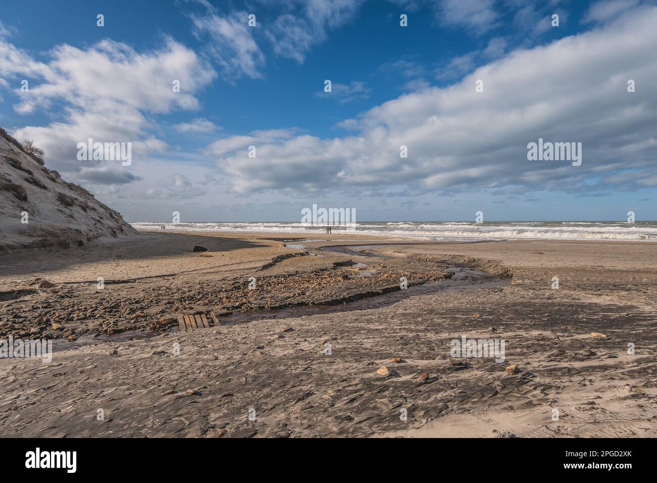 Il fenomeno naturale di Boegsted rende vicino alla costa danese del Mare del Nord, Danimarca Foto Stock