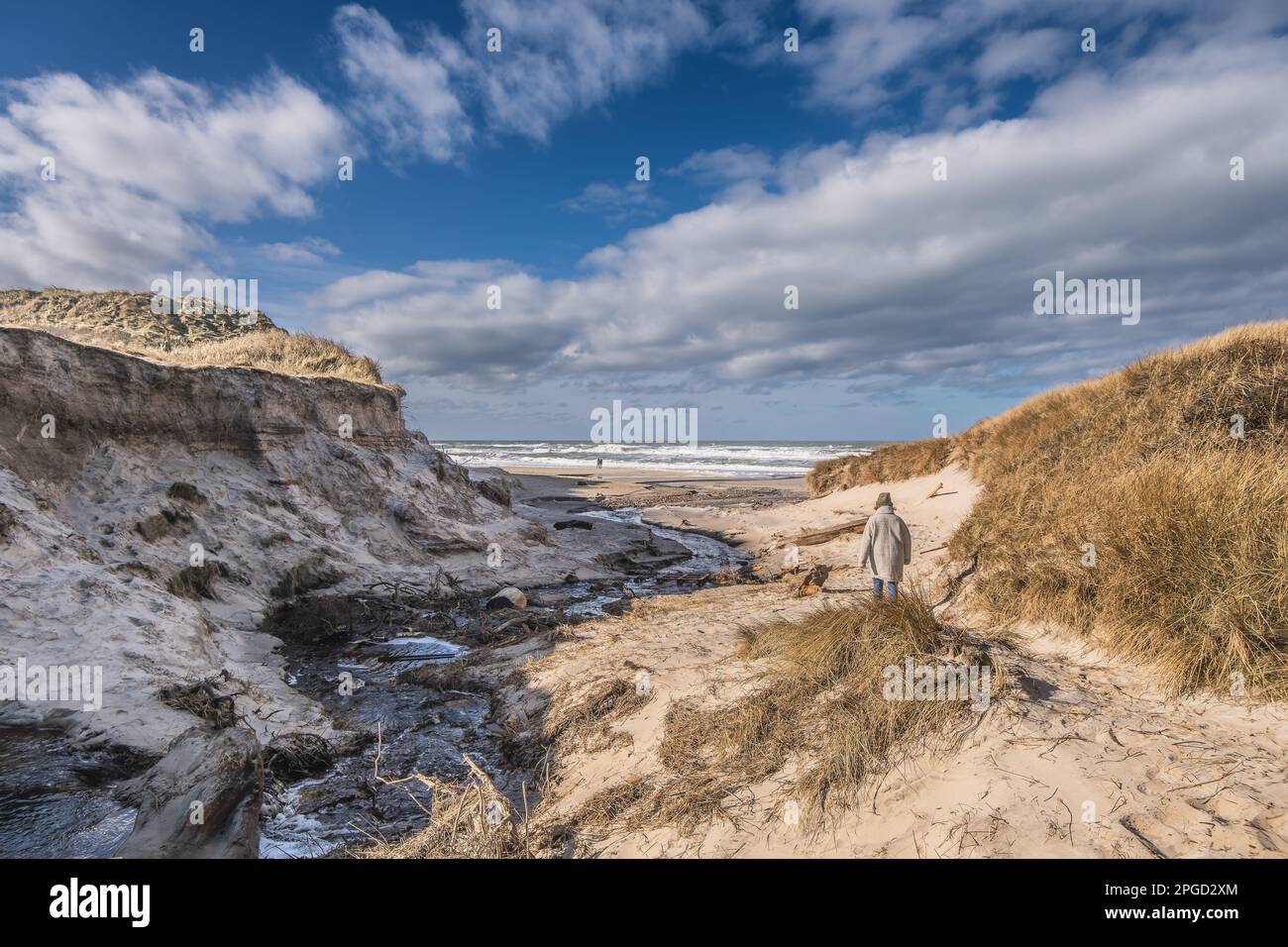 Il fenomeno naturale di Boegsted rende vicino alla costa danese del Mare del Nord, Danimarca Foto Stock