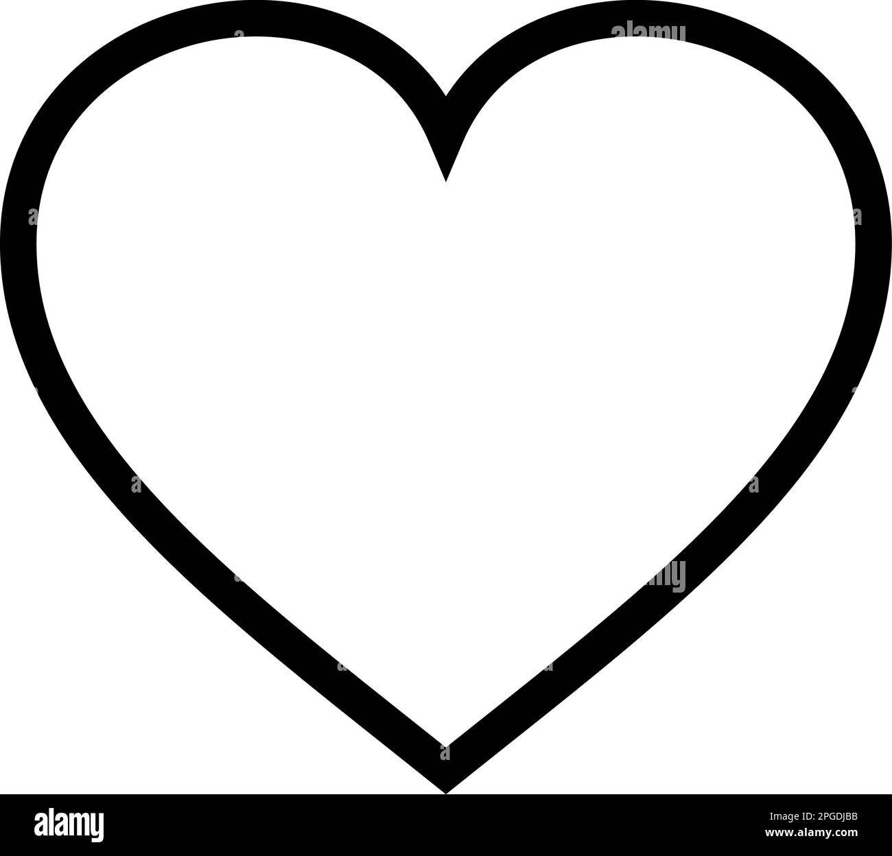 Stile lineare icona del cuore come concetto di amore e simpatia Illustrazione Vettoriale