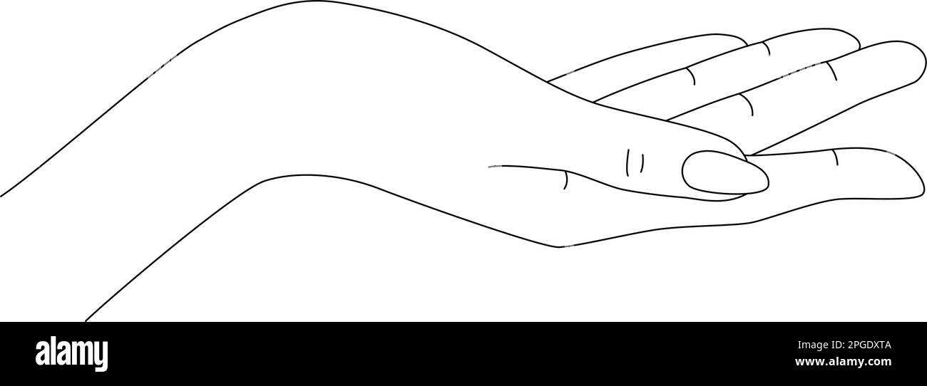 Illustrazione vettoriale di un design piatto del braccio allungato isolato. Illustrazione Vettoriale