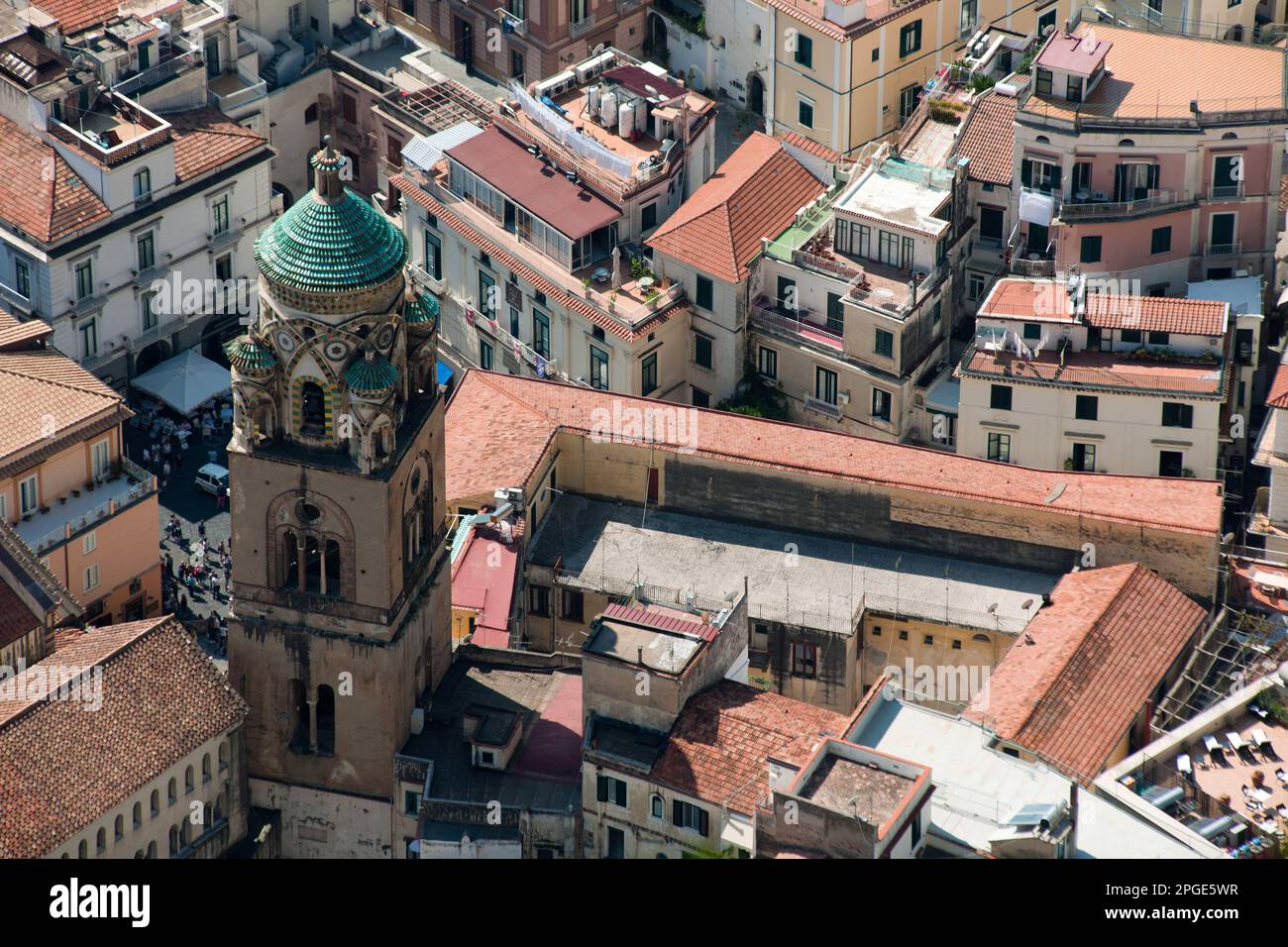 il campanile della cattedrale di amalfi; costa amalfitana; salerno; campania, italia Foto Stock