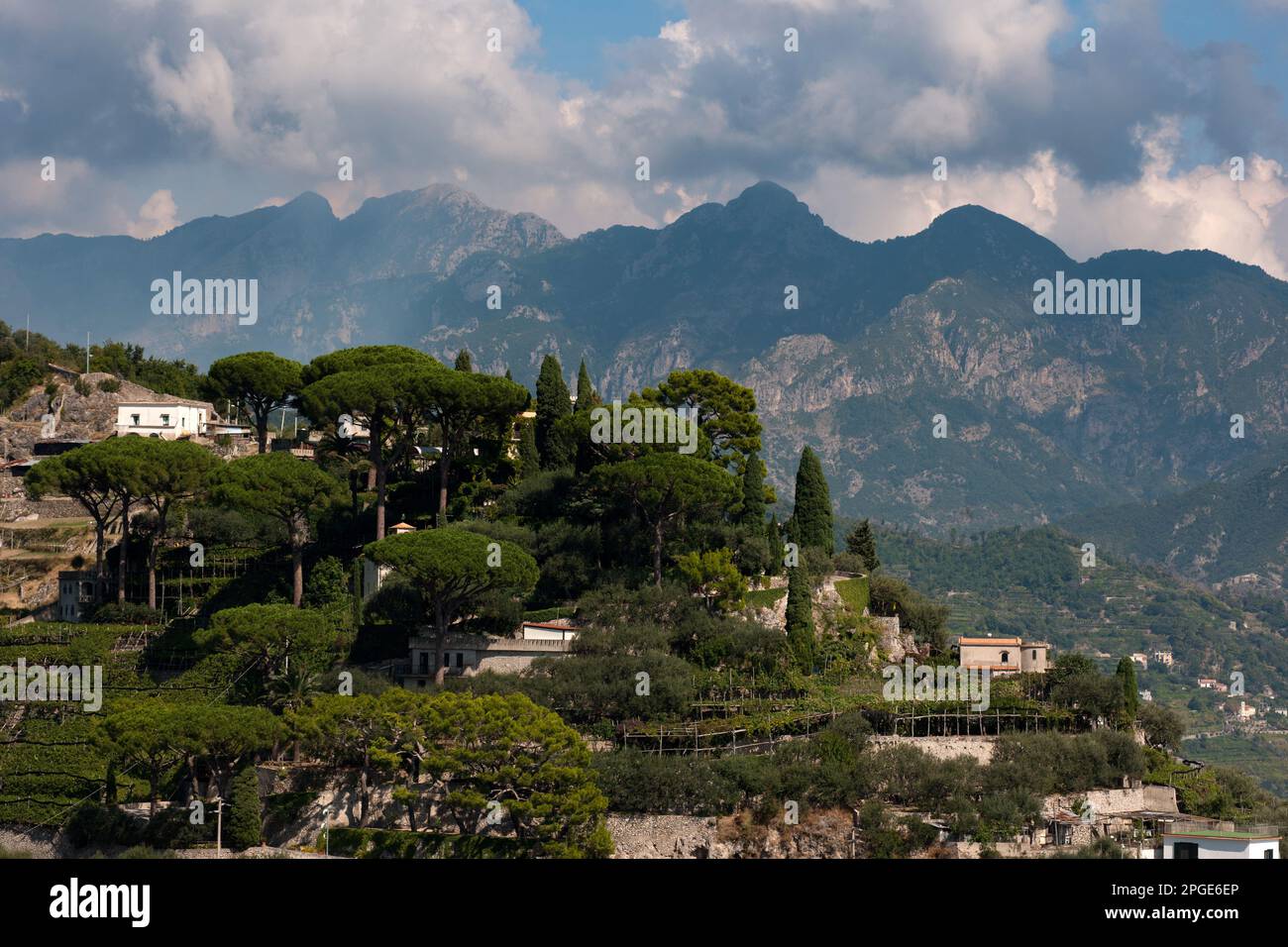 il promontorio di ravello, costa amalfitana, salerno, campania, italia Foto Stock