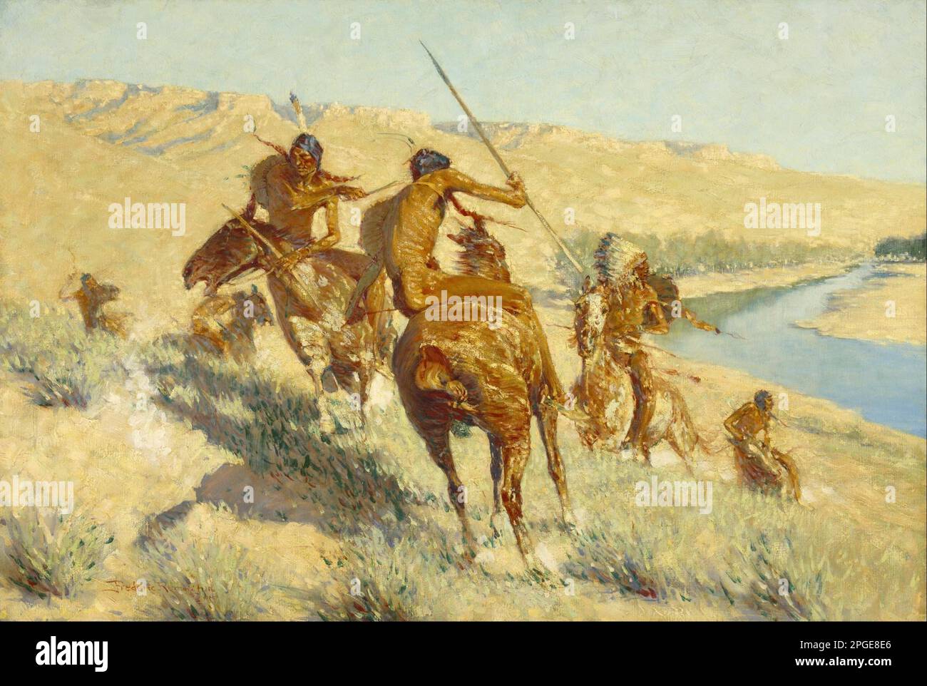 Episodio della pistola di Buffalo 1909 di Frederic Remington Foto Stock