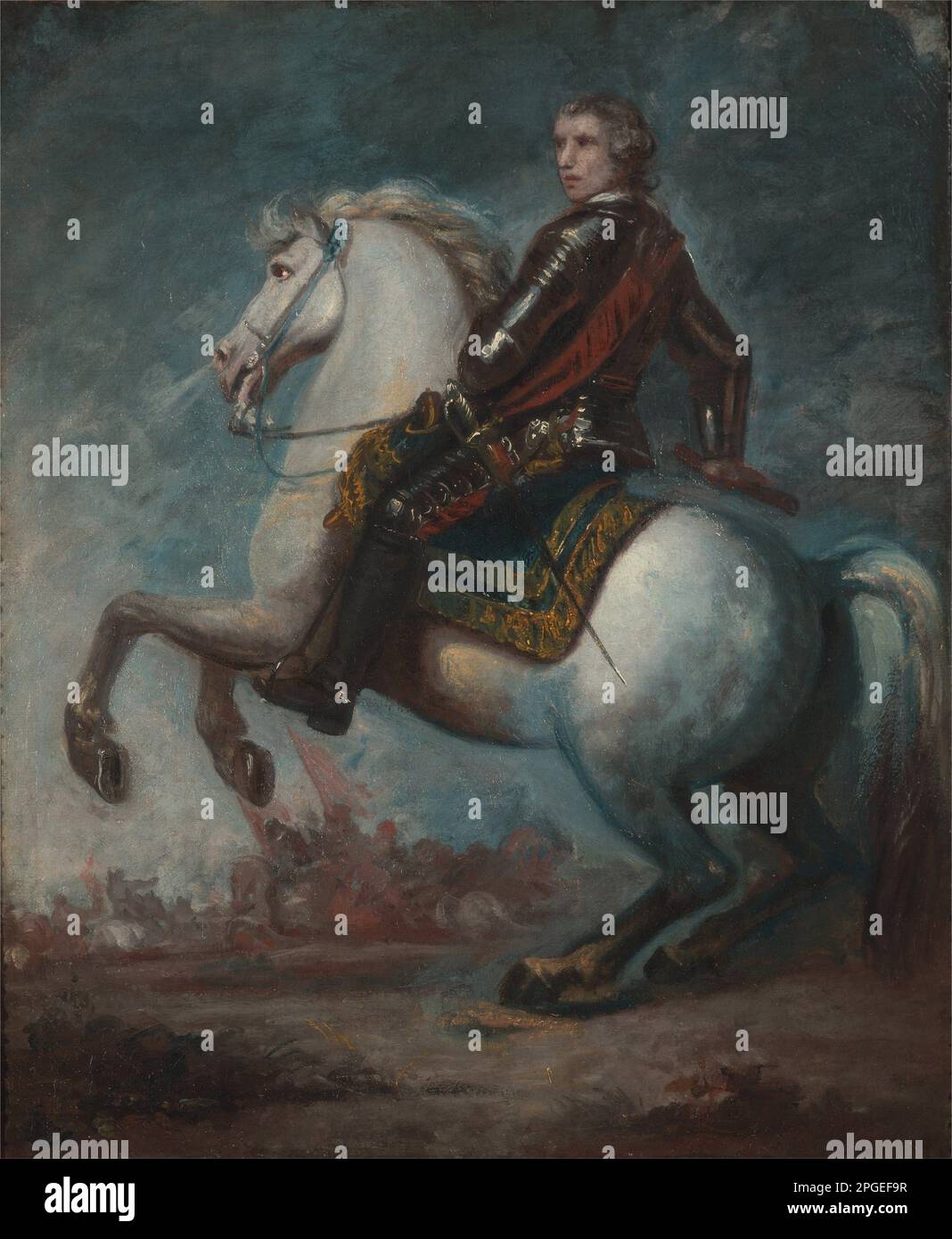 Sir Jeffrey Amherst circa 1768 di Joshua Reynolds Foto Stock