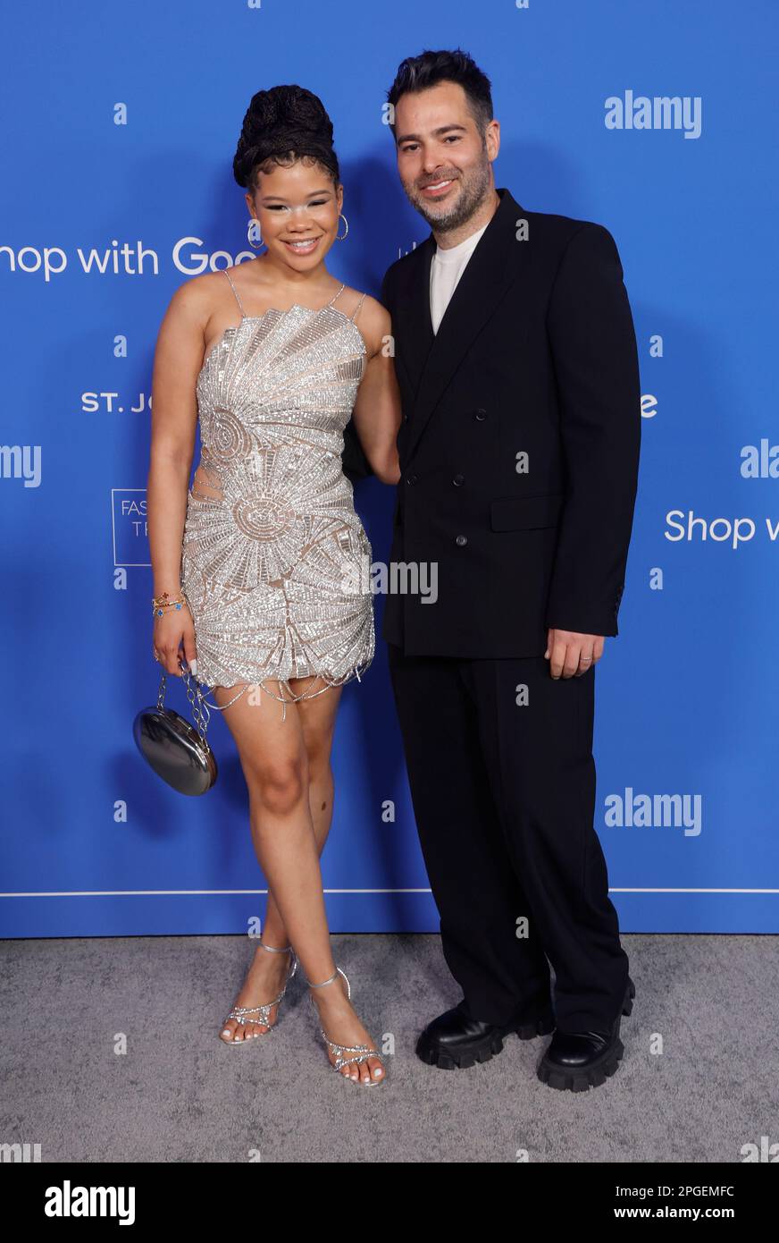 21 marzo 2023 - Los Angeles, California - Storm Reid, Jonathan Simkhai. Fashion Trust US Awards 2023 tenutosi presso i Goya Studios di Los Angeles. (Credit Image: © FS/AdMedia via ZUMA Press Wire) SOLO PER USO EDITORIALE! Non per USO commerciale! Foto Stock