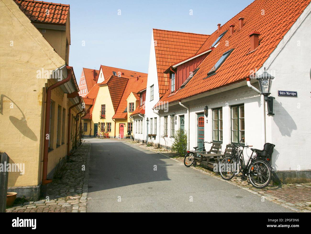 JAKRIBORG è una tenuta di alloggi a Hjärup tra Malmö e Lundin, Svezia meridionale, il progetto Jakriborg mostra somiglianze con il movimento contemporaneo del New Urbanismo ed è spesso paragonato al progetto Poundbury in Inghilterra costruito dal Principe Carlo Foto Stock