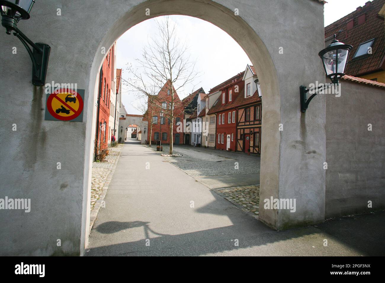 JAKRIBORG è una tenuta di alloggi a Hjärup tra Malmö e Lundin, Svezia meridionale, il progetto Jakriborg mostra somiglianze con il movimento contemporaneo del New Urbanismo ed è spesso paragonato al progetto Poundbury in Inghilterra costruito dal principe Carlo Foto Stock