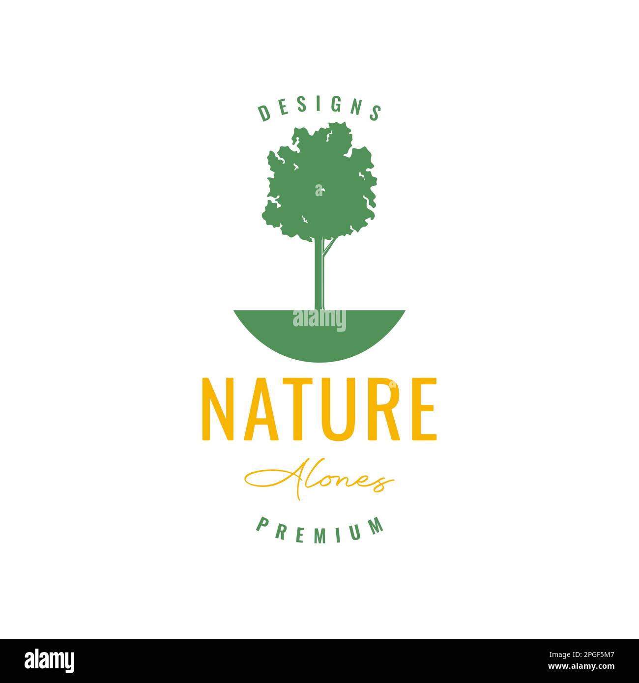 salva il mondo natura verde pianta albero crescere terra logo vettore di progettazione Illustrazione Vettoriale