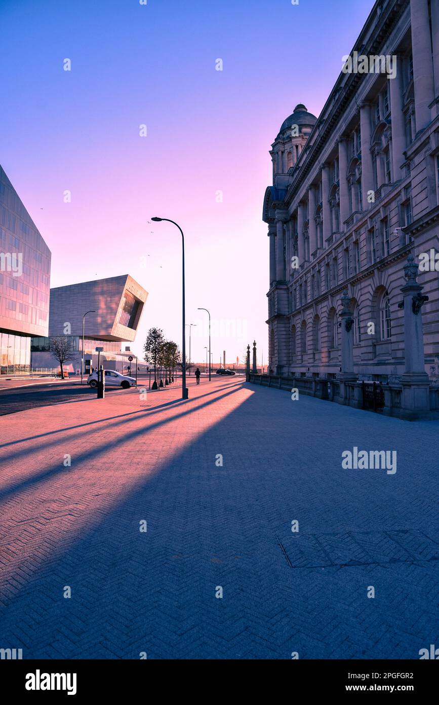 Liverpool, Regno Unito - Marzo 3rd 2023: Vista del Museo di Liverpool sulla Mersey Foto Stock