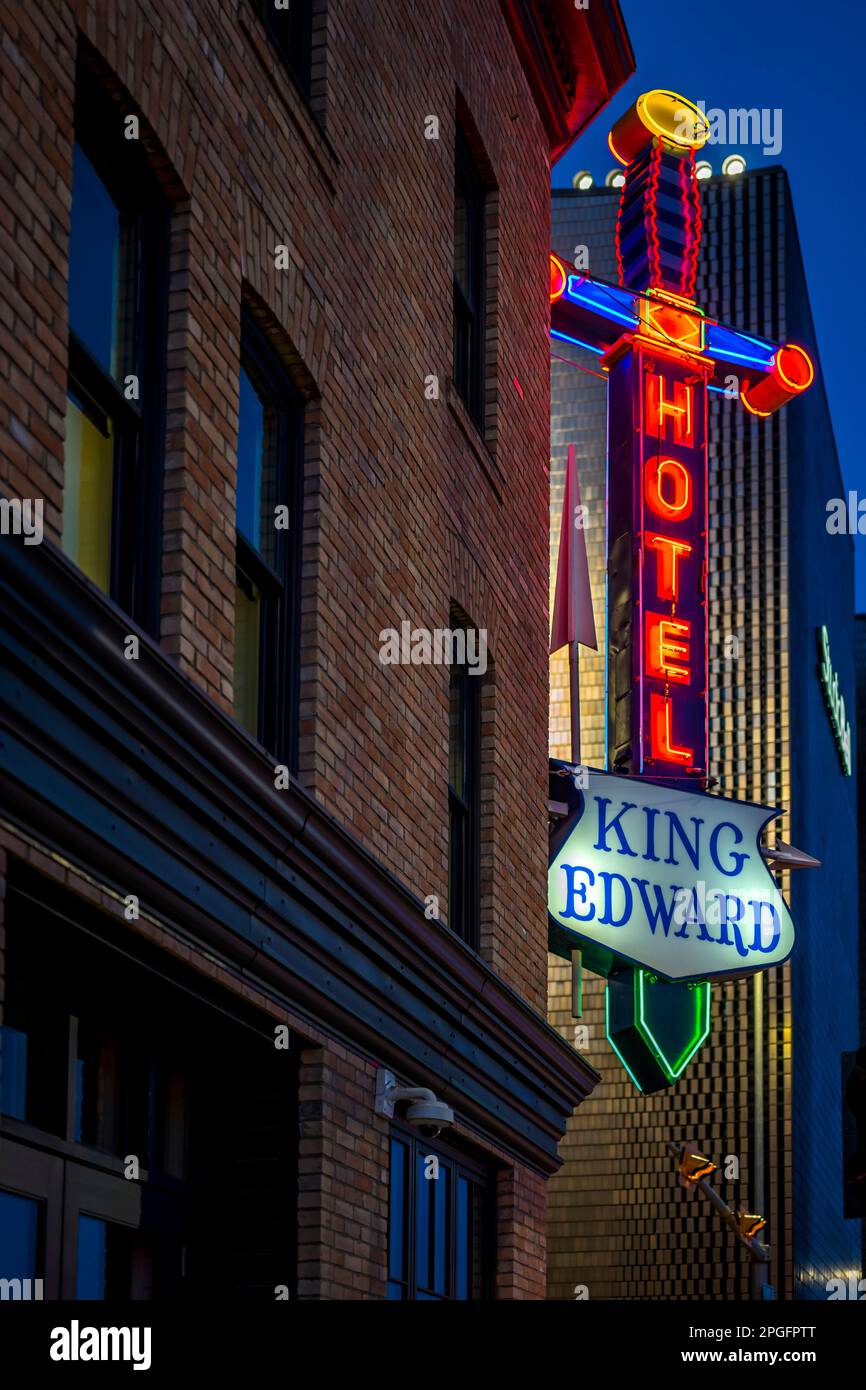 Hotel King Edward, Calgary, Alberta, Canada Foto Stock