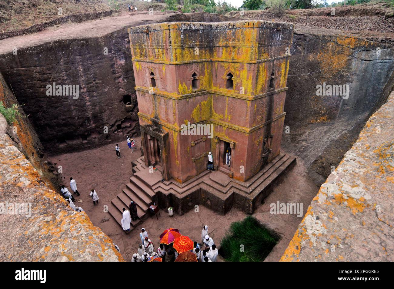 Chiesa di San Giorgio, Lalibela, Etiopia. Foto Stock