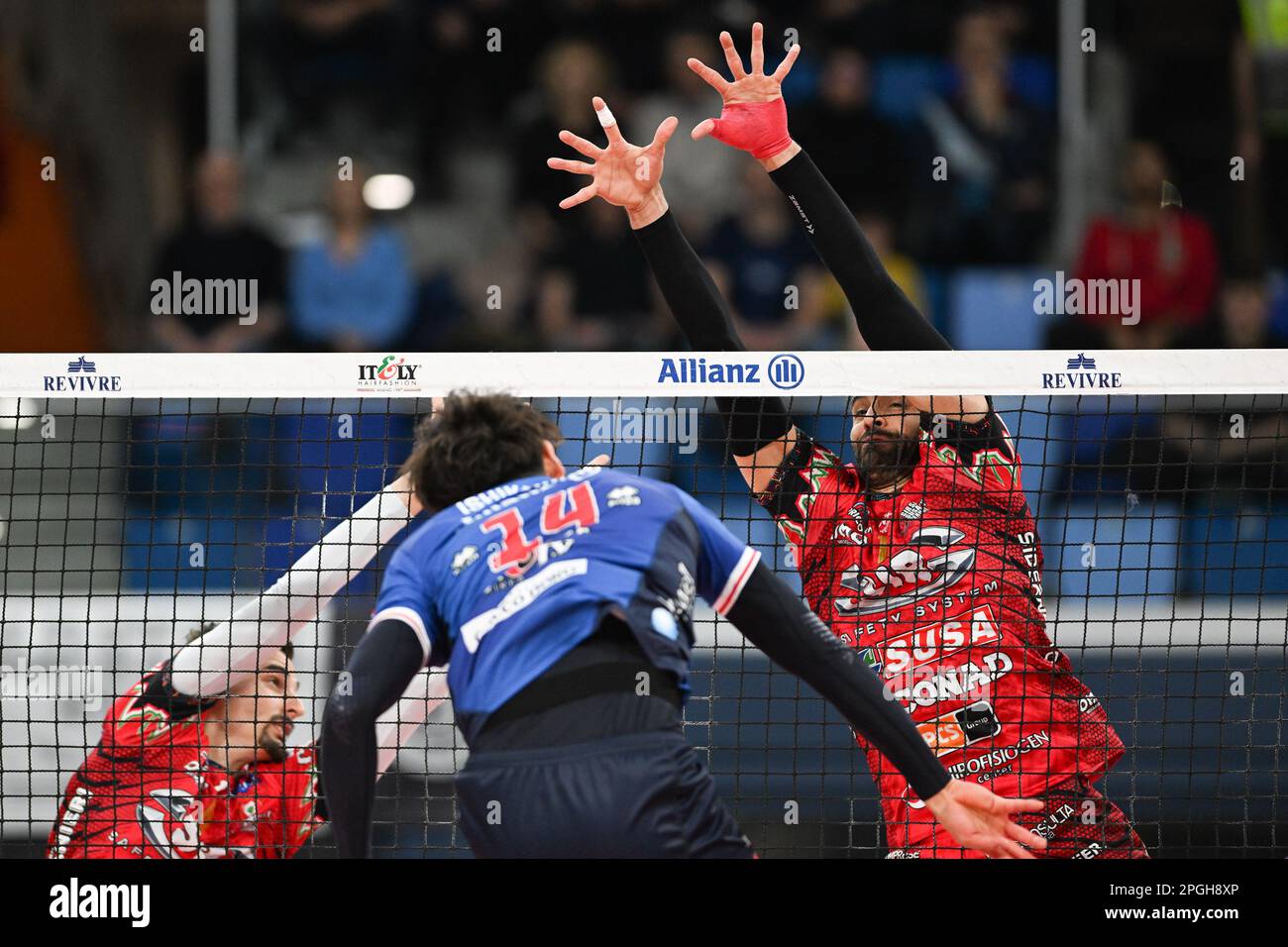 Piccinelli Alessandro Sir Safety Susa Perugia durante il Volley Serie a Campionato Men Superleague Play Off - Allianz Power Volley Milano Foto Stock