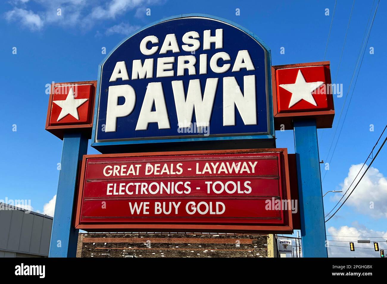 The Cash America Pawn Shop, sabato 12 marzo 2022, a Birmingham, Ala. Foto Stock