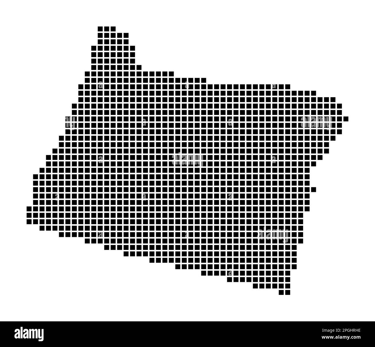 Mappa dell'Oregon. Mappa dell'Oregon in stile punteggiato. Bordi dello stato degli Stati Uniti riempiti di rettangoli per il progetto. Illustrazione vettoriale. Illustrazione Vettoriale