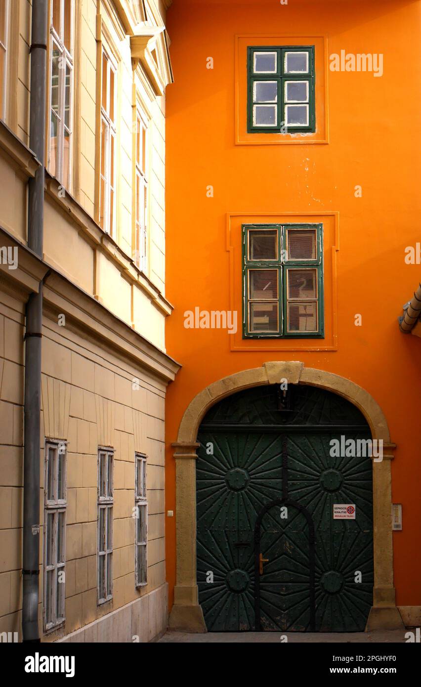 Case nel quartiere del Castello, Budapest, Ungheria Foto Stock