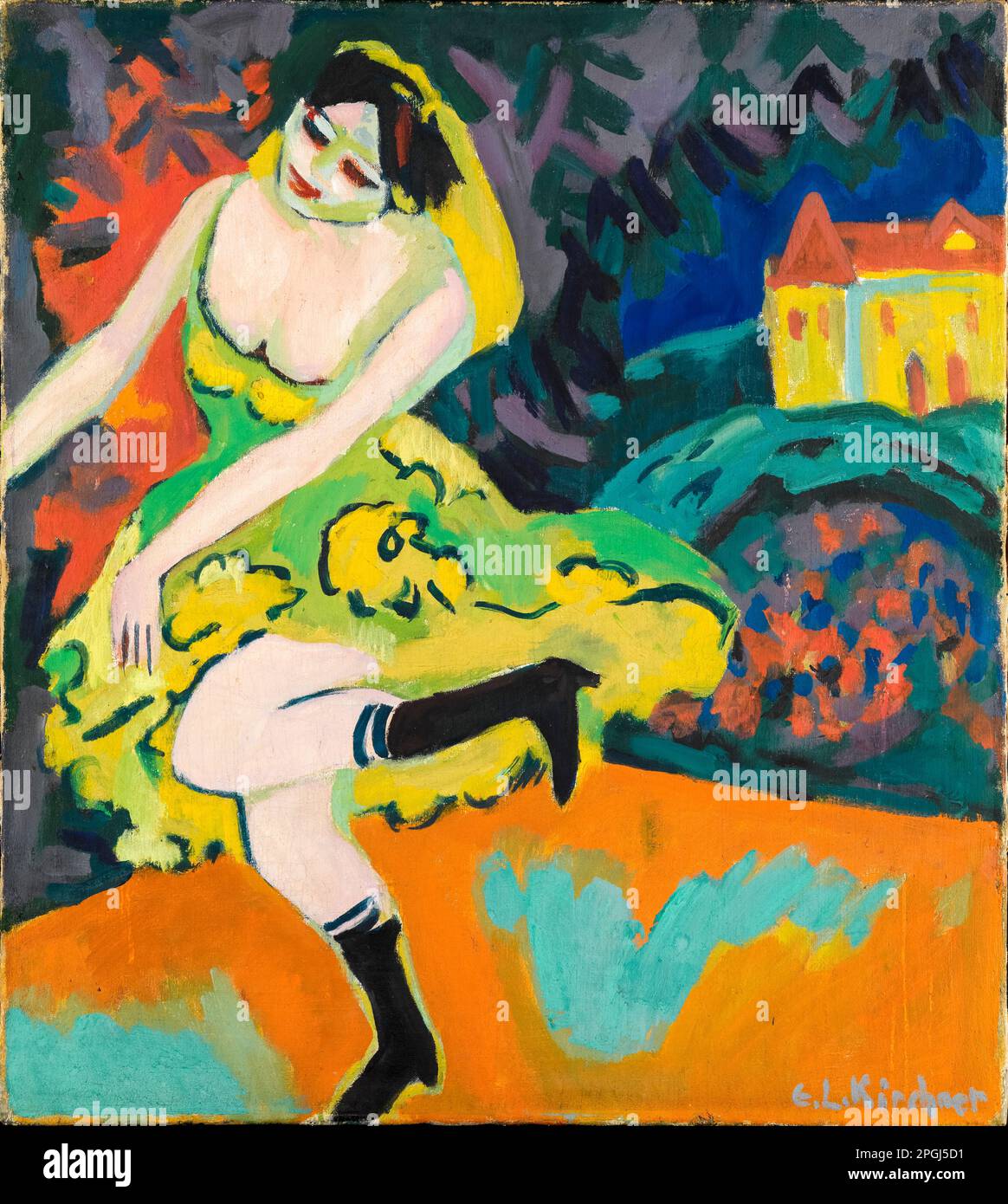 Ernst Ludwig Kirchner, Variety Dancer, pittura ad olio su tela, circa 1910 Foto Stock