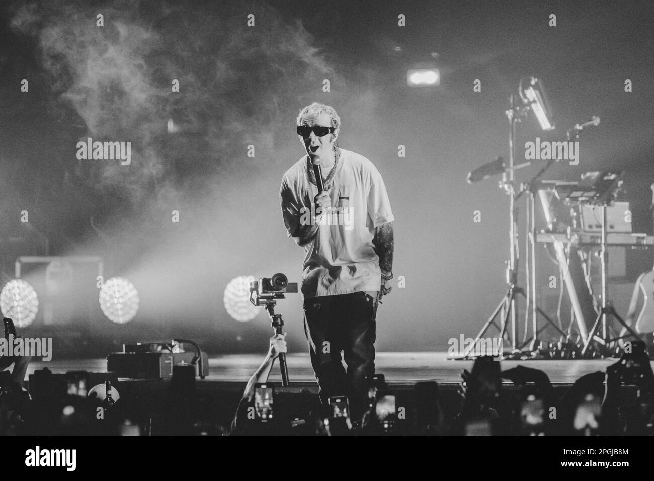 Salmo si esibirà dal vivo a Milano al Mediolanum Forum Foto Stock