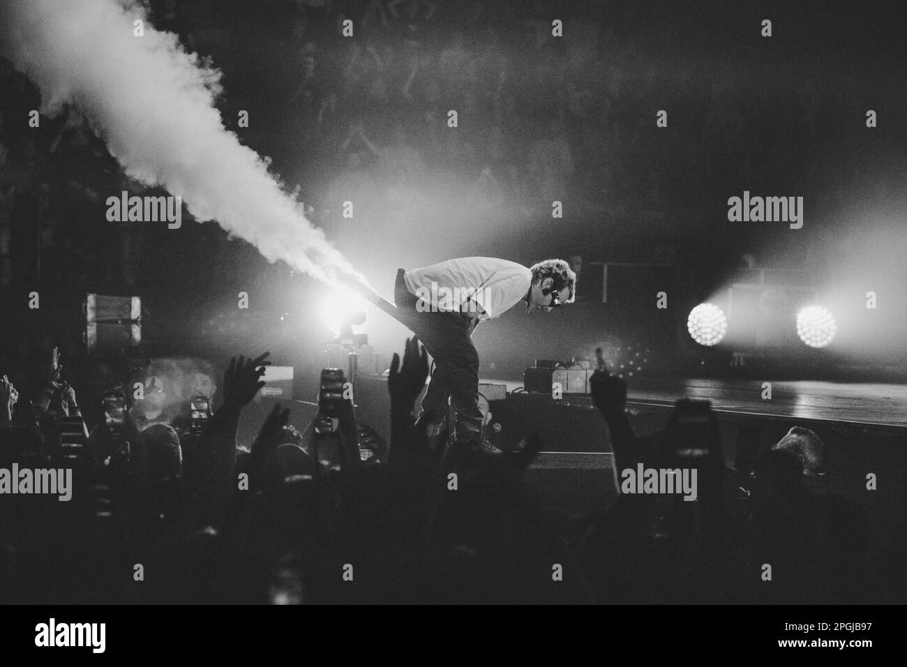 Salmo si esibirà dal vivo a Milano al Mediolanum Forum Foto Stock