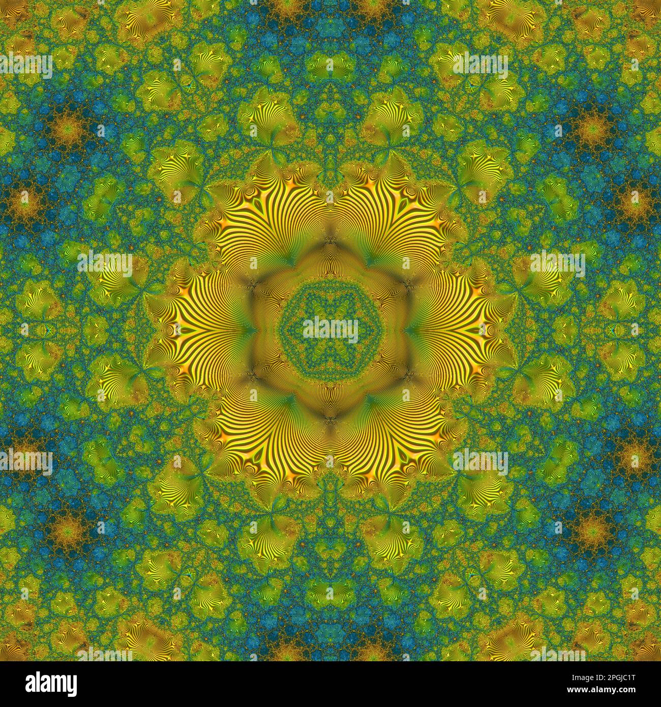 Lusso Mandala Abstract sfondo etnico Mandala con ornamento tribale colorato Round Boho motivi floreali modello Yoga Mandala decorativo per la stampa, Foto Stock