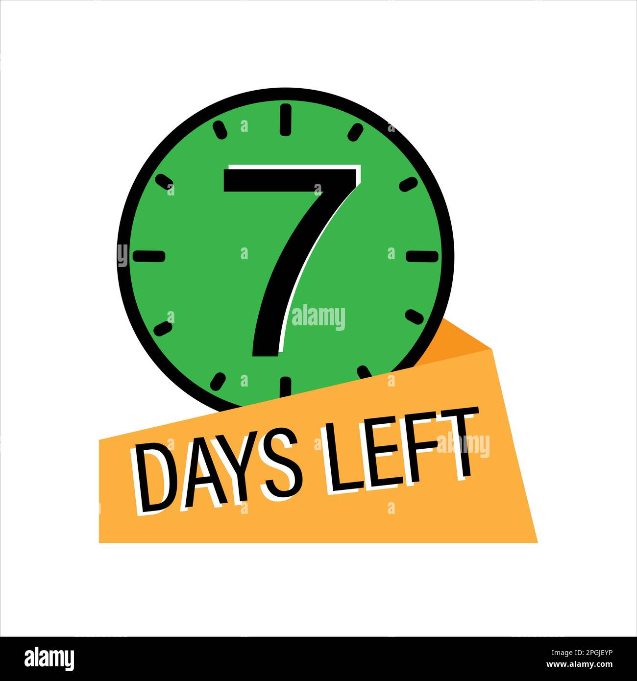 Giorno rimasto conto alla rovescia Foto Stock