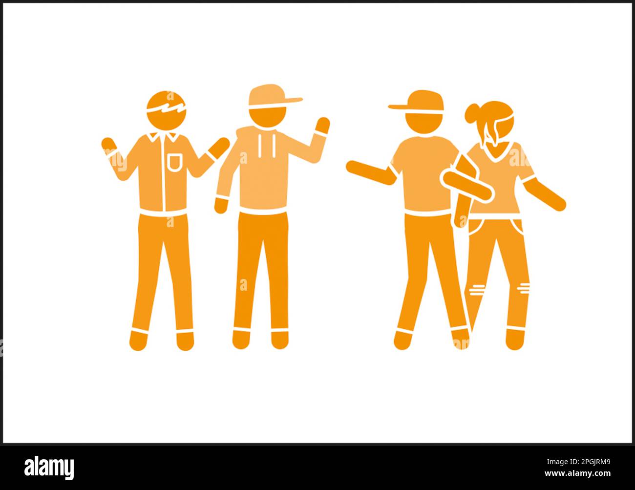 Salutando la coppia Foto Stock