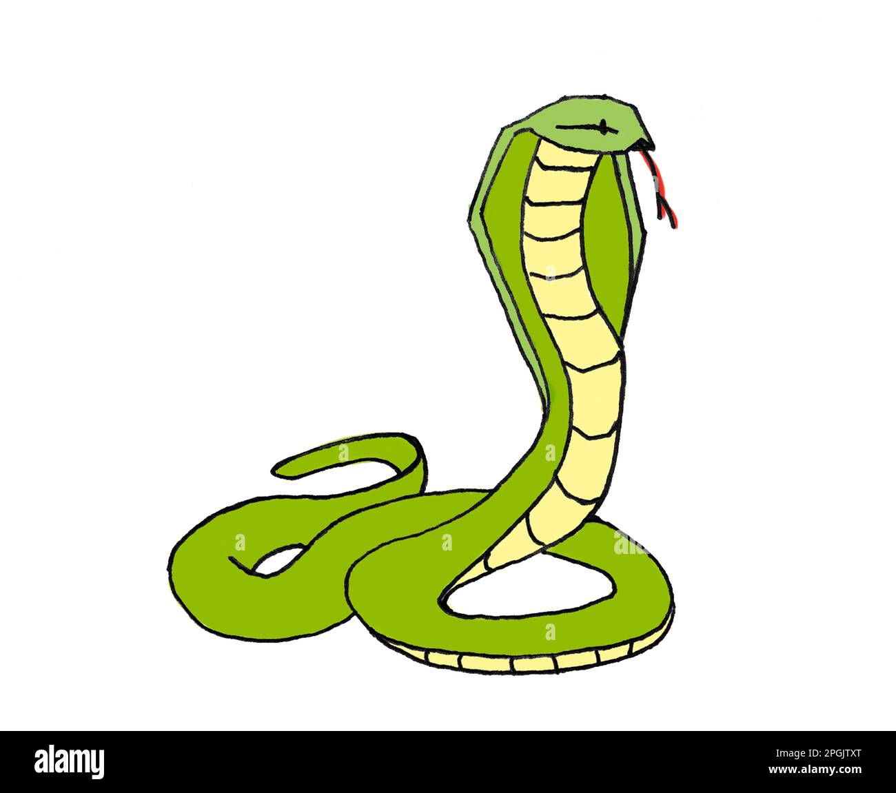 Illustrazione di una cobra Foto Stock