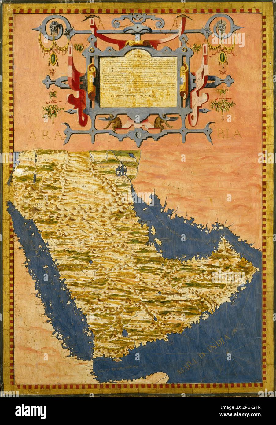 Penisola araba 1575 di Egnazio Danti Foto Stock