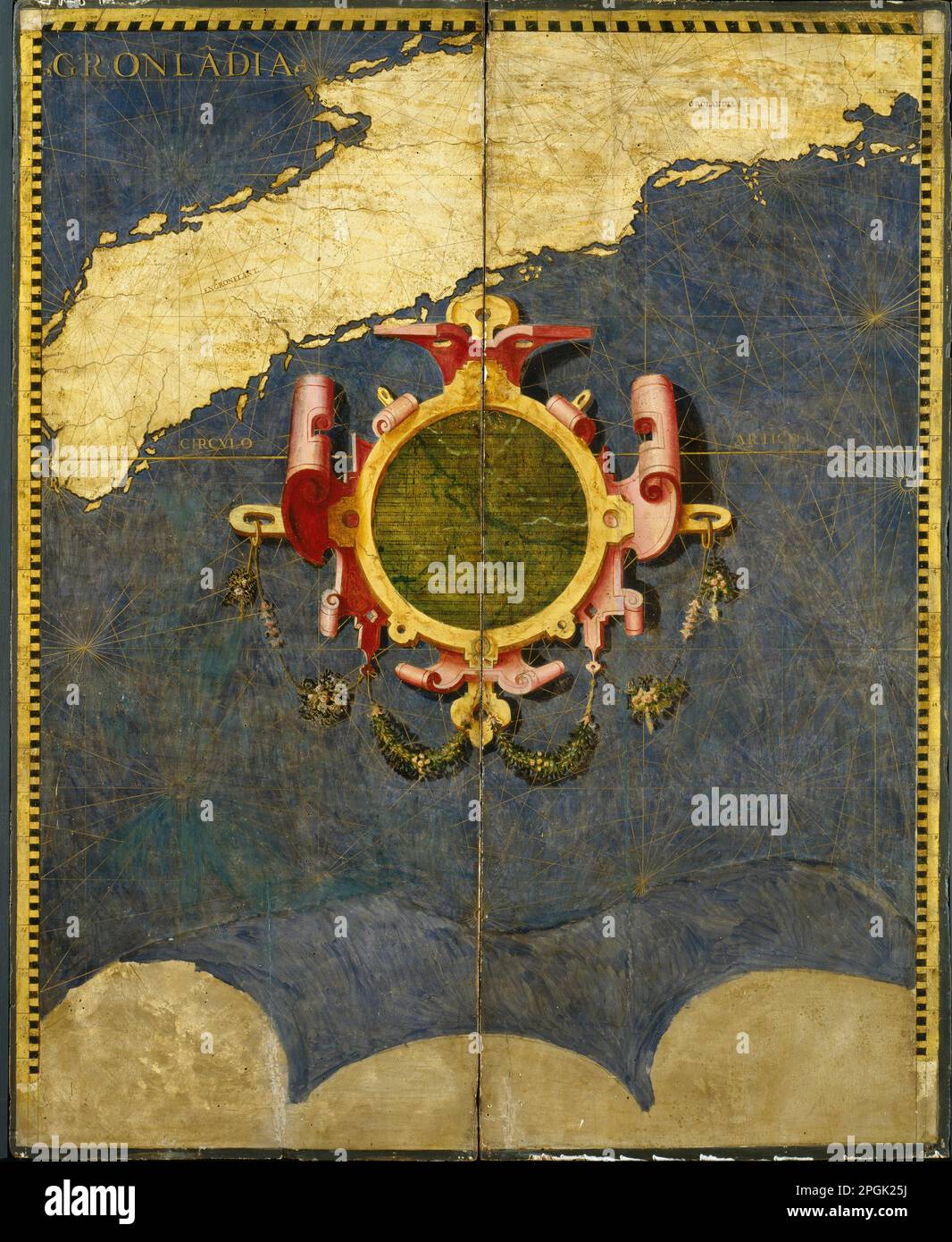 Groenlandia circa 1565 di Egnazio Danti Foto Stock
